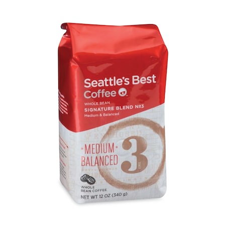 Seattles Best Port Side Blend Whole Bean Coffee, Medium Roast, 12 oz Bag, PK6, 6PK 12407831